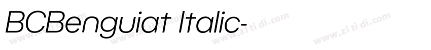 BCBenguiat Italic字体转换